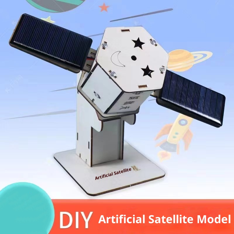 Science Toys Diy - DIYソーラー衛星組み立てキット 子供向け科学教育科学訓練実験機器 STEAM玩具