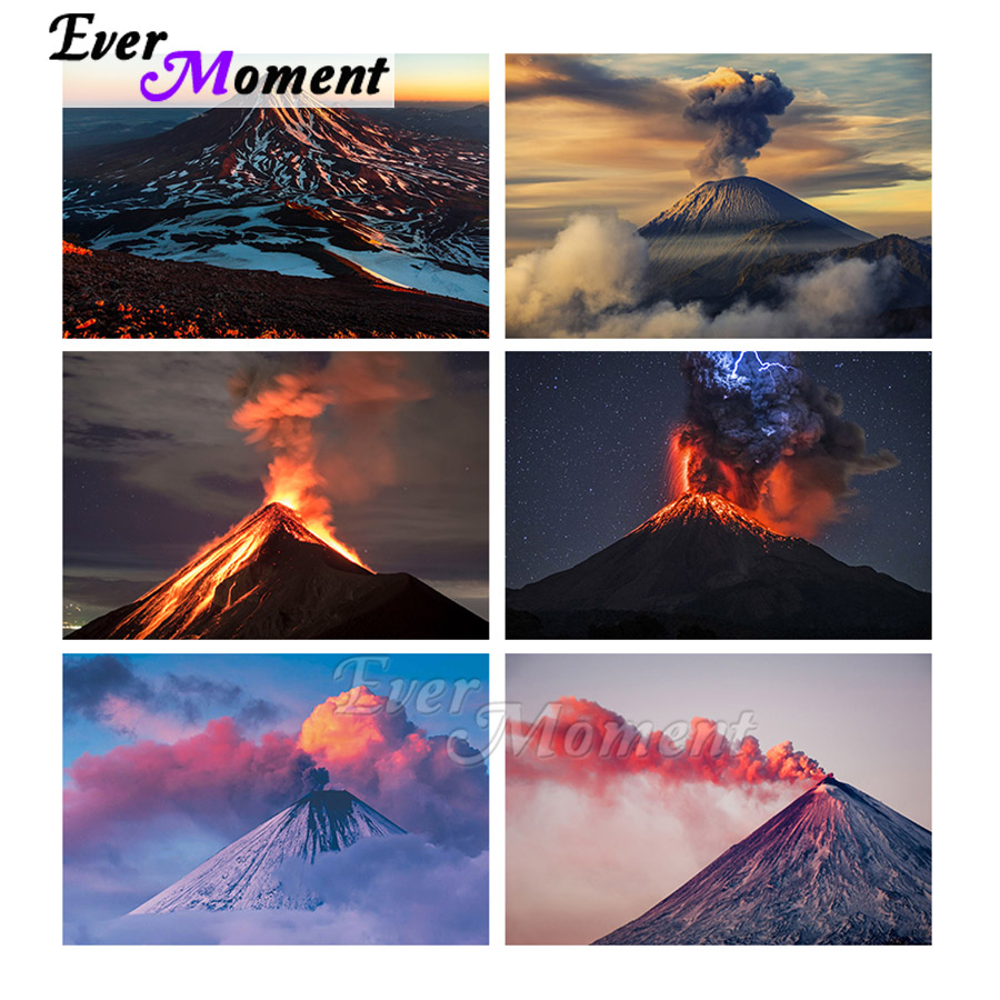 Volcano Kit Eruption - エバーモーメント ホームデコレーション 風景画 火山噴火 煙 溶岩