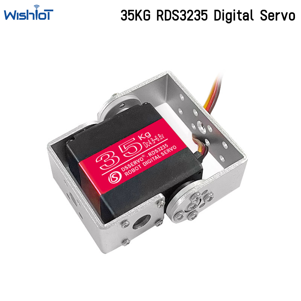 Robot Arm Motor - ロボットアーム用高トルクメタルギア,35kg防水,4.8-6.8v,uブラケット,180度,270度,rds3235サーボモーター
