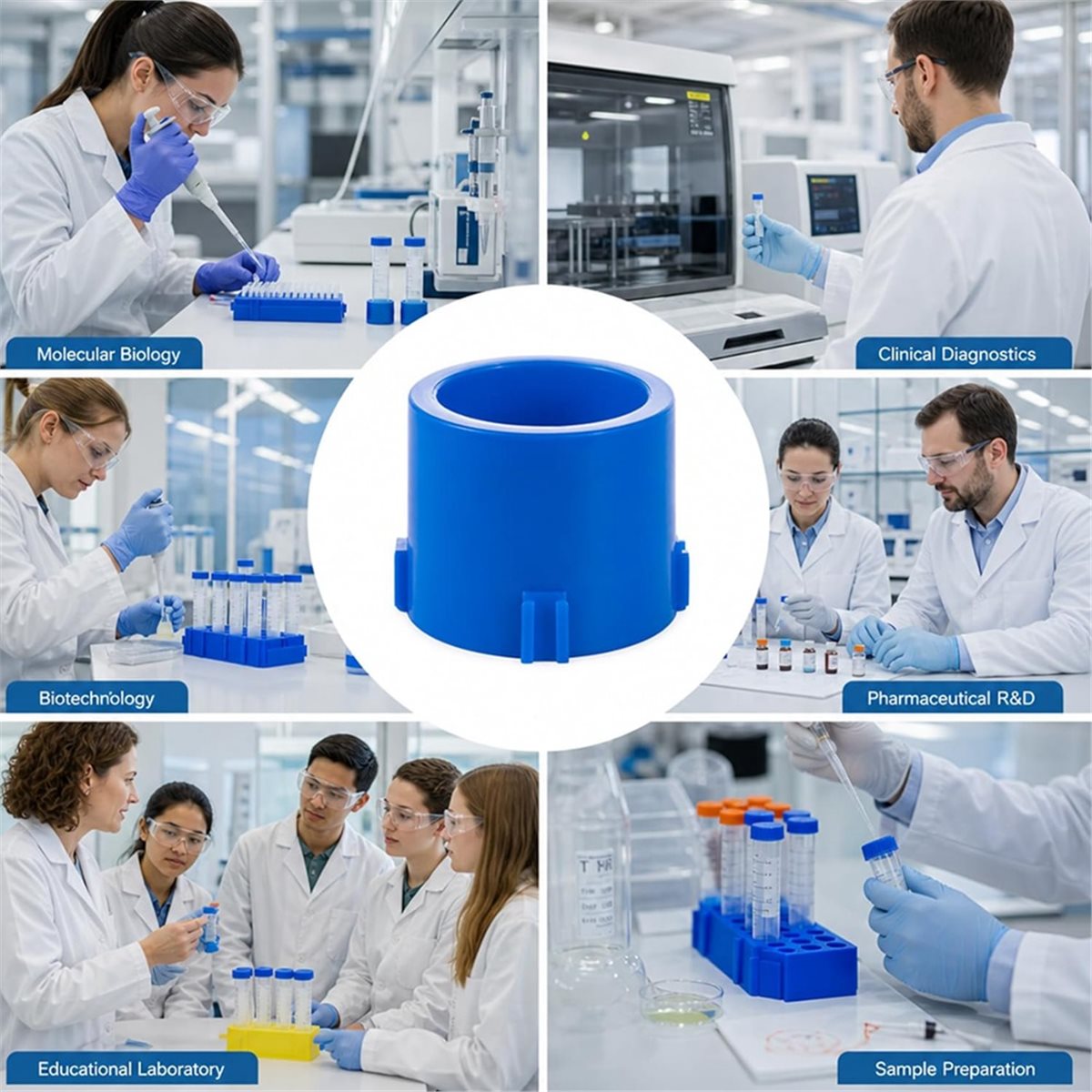 Hobby Science Lab - A1381K 遠心管ラック、ラボベンチ、教室科学プロジェクト、家庭趣味用プラスチック円錐管ホルダー、10個入り 50mL SUMME