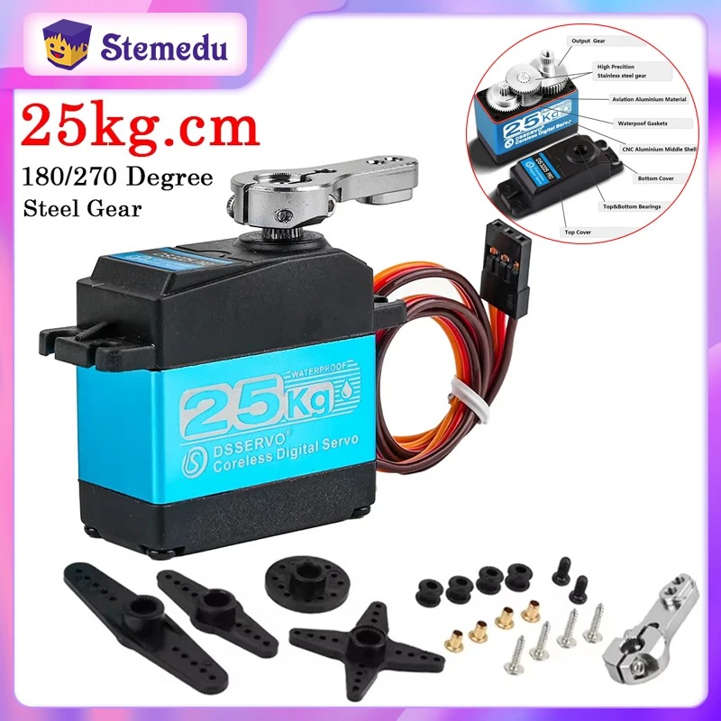 DS3225 プロ 25kg コアレスデジタルサーボ RC  - Robot Arm Motor のレビューと価格