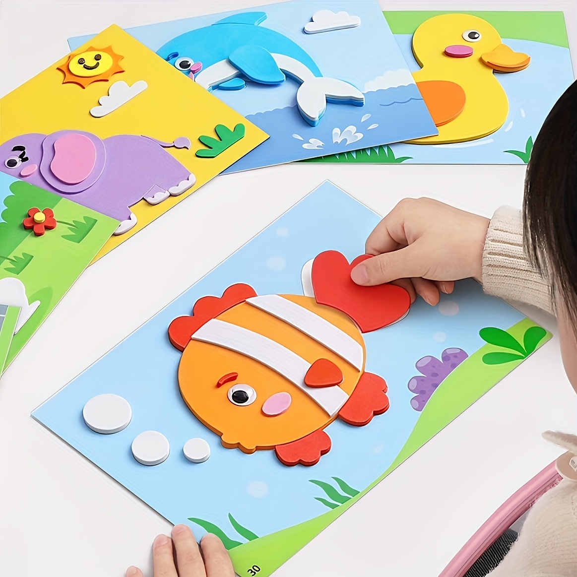 子供用3Dステッカー、使い捨て、手作りのEVAクラフトデカー - Science Toys Diy のレビューと価格